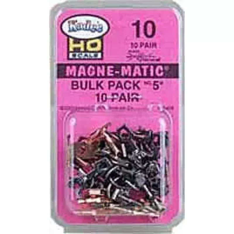 #10 Bulk Pack No.5(R) Knuckle Couplers — No Draft Gear Boxes – 10 Pairs