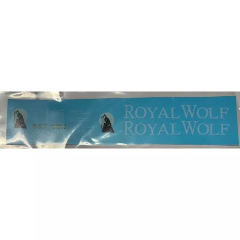 108 SOAK N SCALE - Royal Wolf 48ft Container curtain sided tautliner DECAL SHEET.
