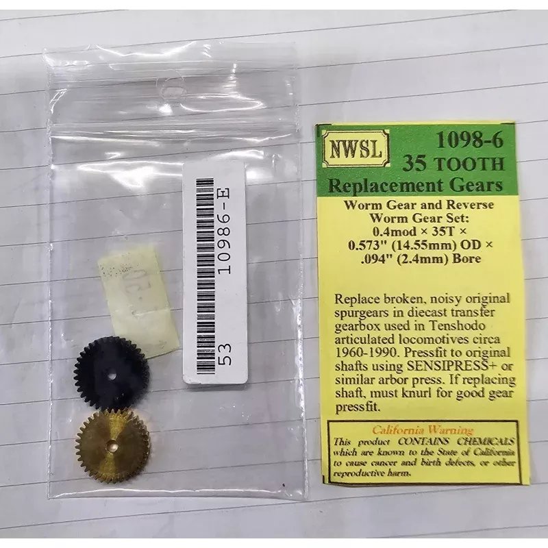 1098-6 NWSL 35 TOOTH REPLACEMENT GEARS SEE HEADER CARD FOR INFO, **