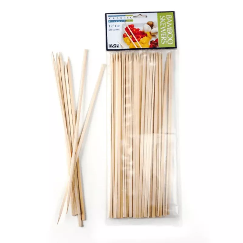 12 Heavy Bamboo Skewers Pack of 50