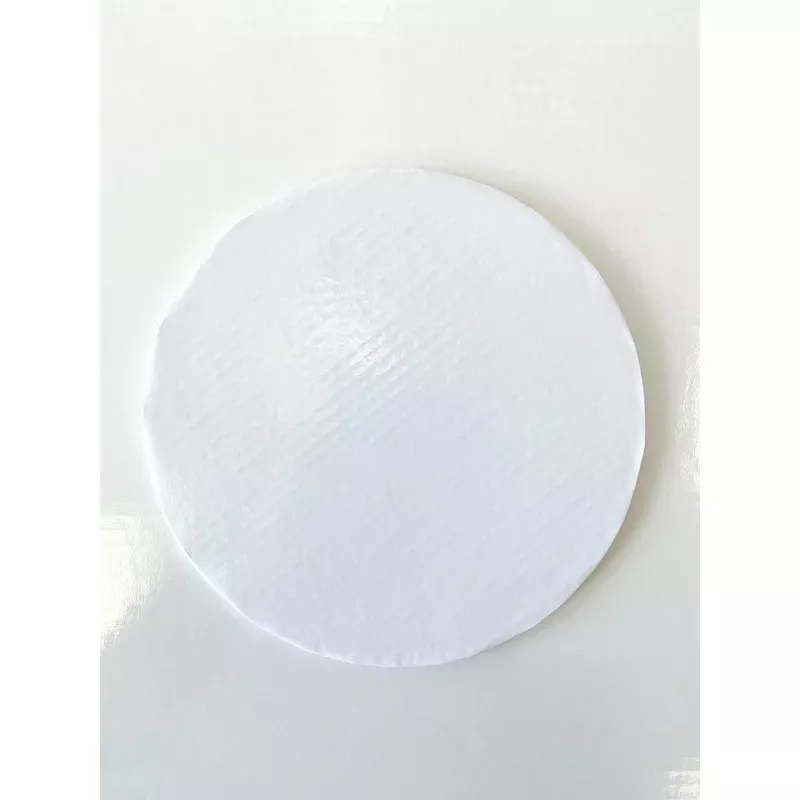 14 Round White Cake Card / Board Embossed 1/4 (12 Pieces)