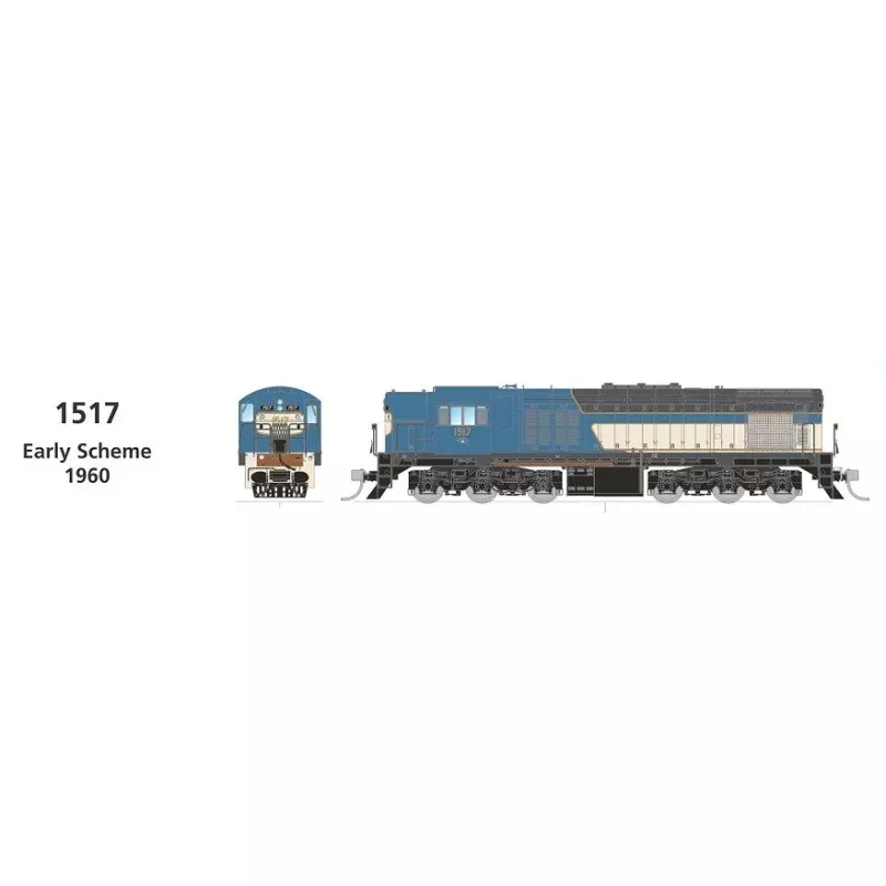 1517 Loco HOn3.5 DCC SOUND SDS Models - QR 1517 Early Scheme 1960s (1460TT507)