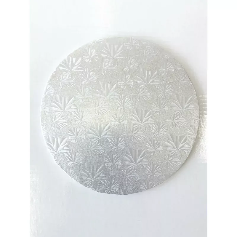 16 Round Silver Cake Drum / Board Embossed 1/2