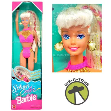 1996 Splash N Color Barbie Doll Magic Splash Mattel 16169
