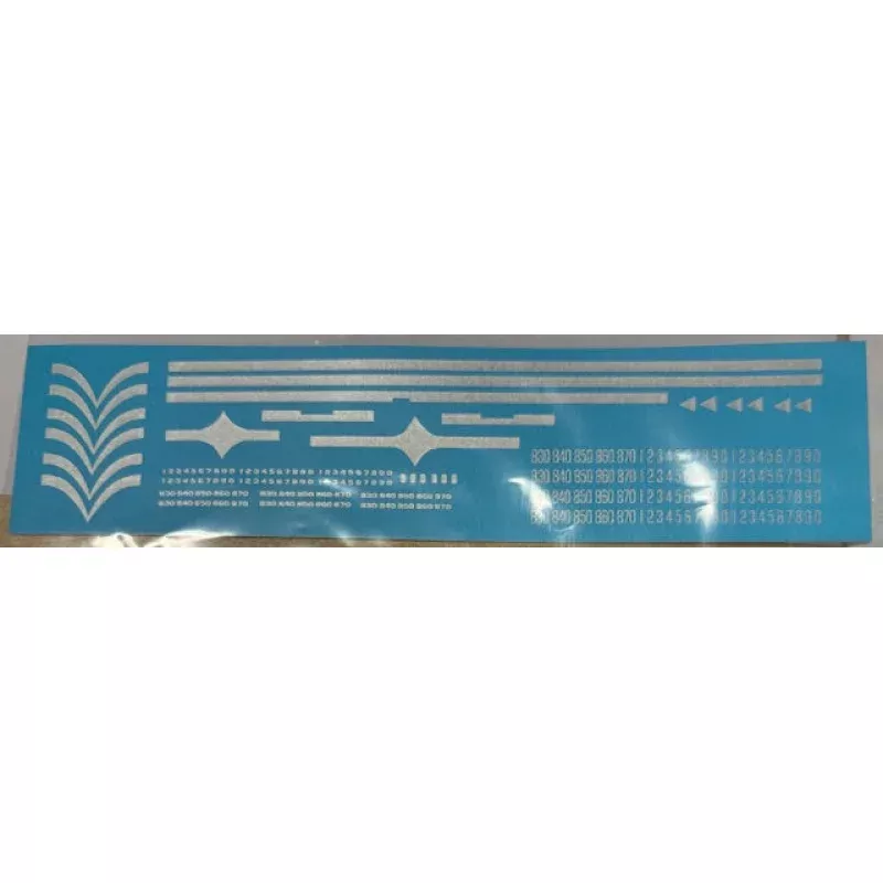283 SOAK N Scale - 830 Class in Silver DECAL N SCALE