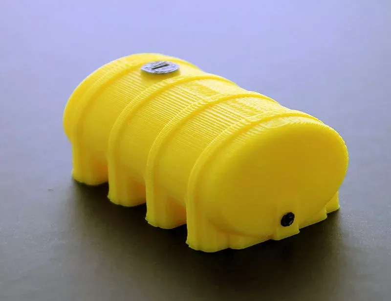 3D To Scale 64-322-Y 1/64 Elliptical Leg Tank, Yellow