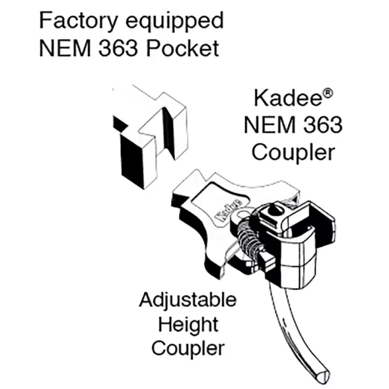 #52 HO Scale NEM 363 European-Style Couplers – Medium (8.63mm , .340 inch , 11/32″)