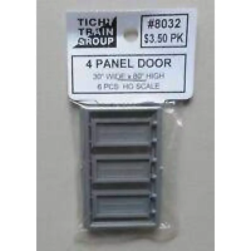 #8032 - HO - TICHY TRAIN GROUP - 4-Panel Doors pkg (6)