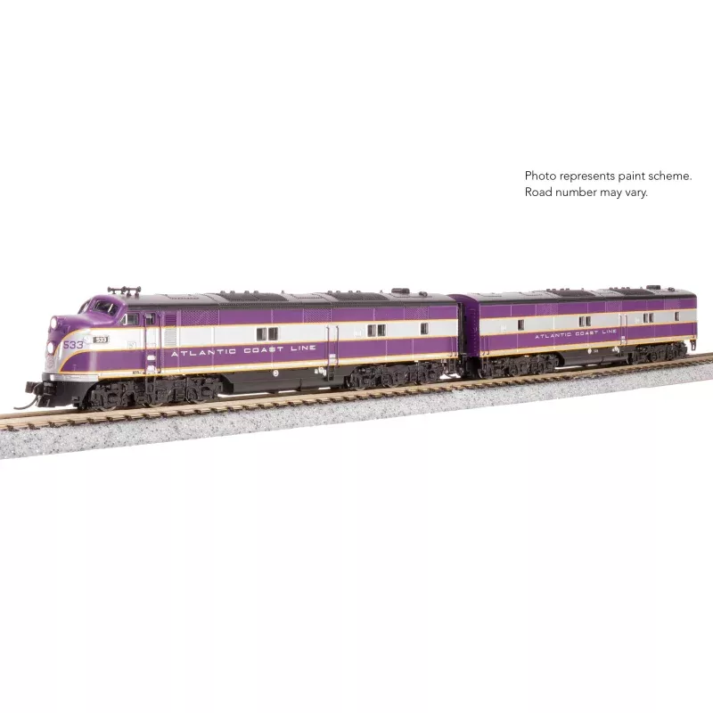 8760 EMD E7 A/B, ACL 533 / 760B, Purple & Silver, A-unit Paragon4 Sound/DC/DCC, Unpowered B-unit, N