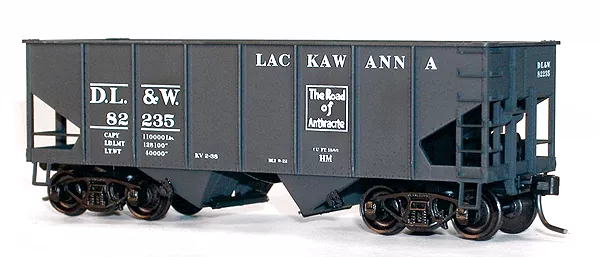 Accurail 2555 HO Scale 55 Ton 2 Bay Open Hopper Kit Lackawanna DL&W