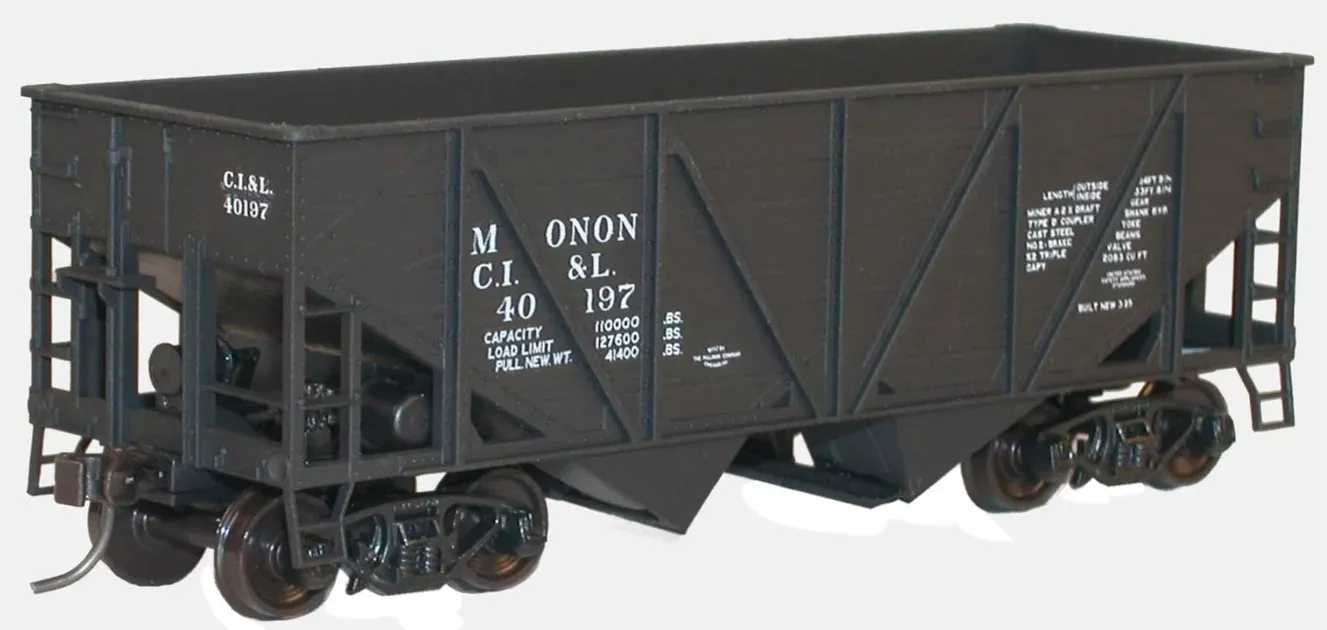 Accurail 27131 HO Scale Wood Side 2 Bay Open Hopper Kit Monon CIL