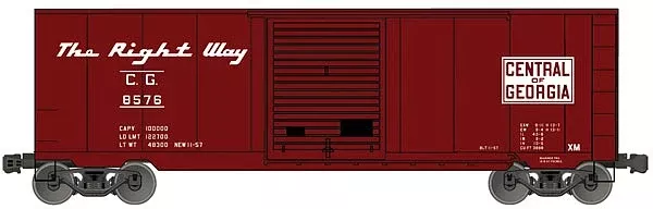 Accurail 3452 HO Scale 40' PS-1  Boxcar Kit Central of Georgia CofG 8576