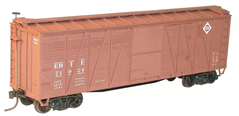 Accurail 4116 HO Scale 40' Outside Braced Boxcar Kit Erie 71924