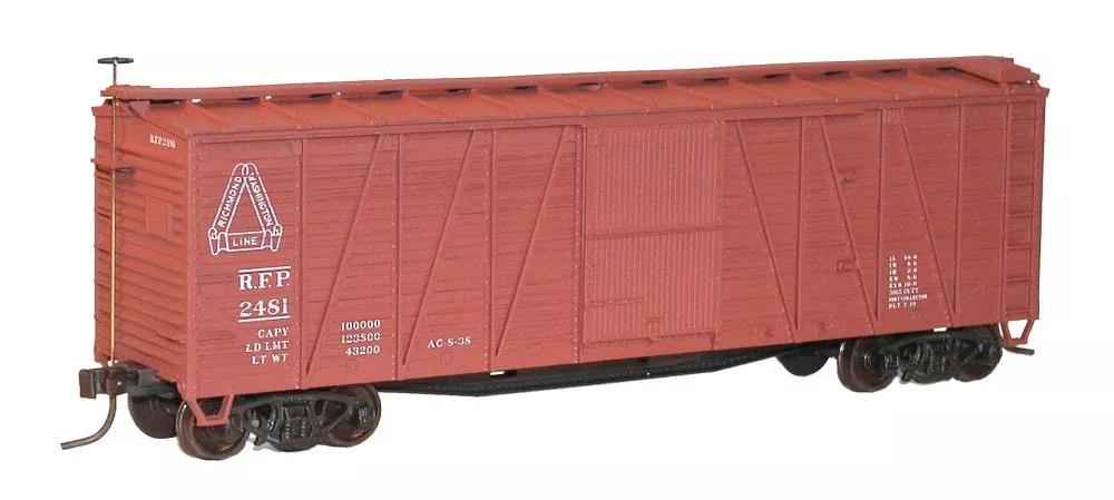 Accurail 4324 HO Scale 40' Outside Braced Boxcar Kit Richmond, Fredericksburg & Potomac RF&P 2481