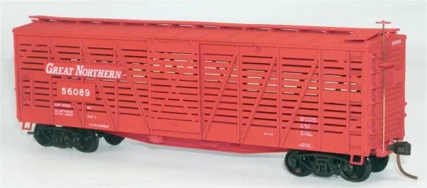 Accurail 8017 HO Scale 40' Wood Stock Car Kit 3 Pack Great Northern GN