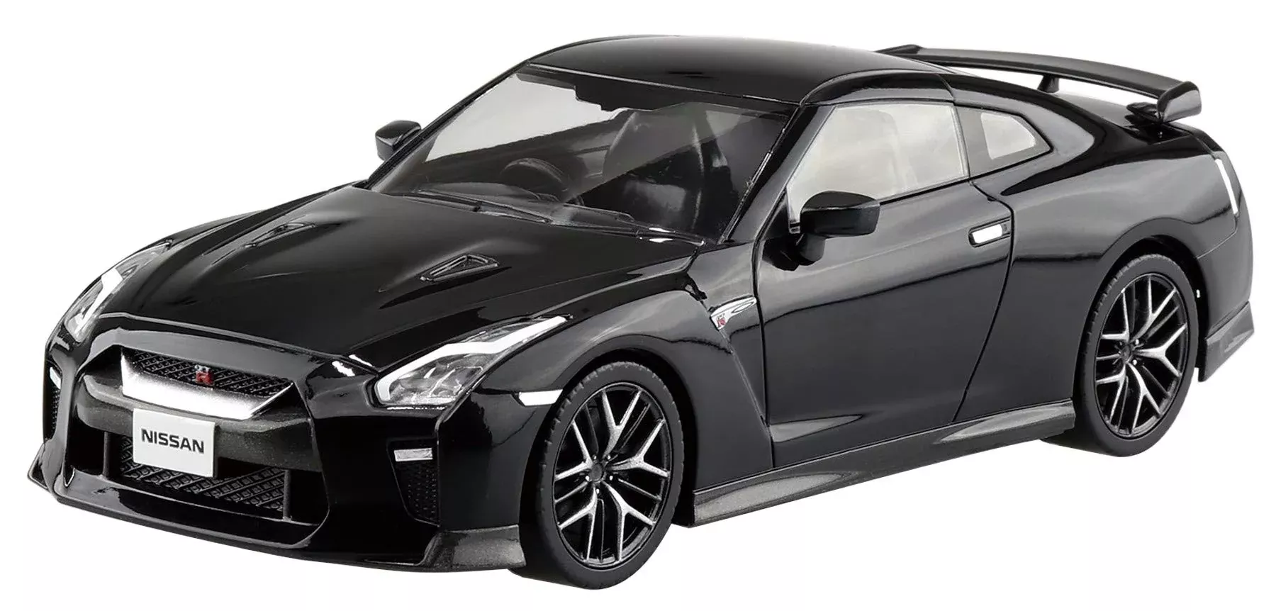 AOSHIMA 56400 07-C Nissan Gt-R Meteor Flake Black Pearl 1/32 Scale Pre-Painted Snap-Fit Kit