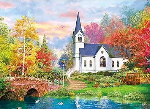 APPLEONE Jigsaw Puzzle 500-233 Dominic Davison White Church Hill 500 Pieces