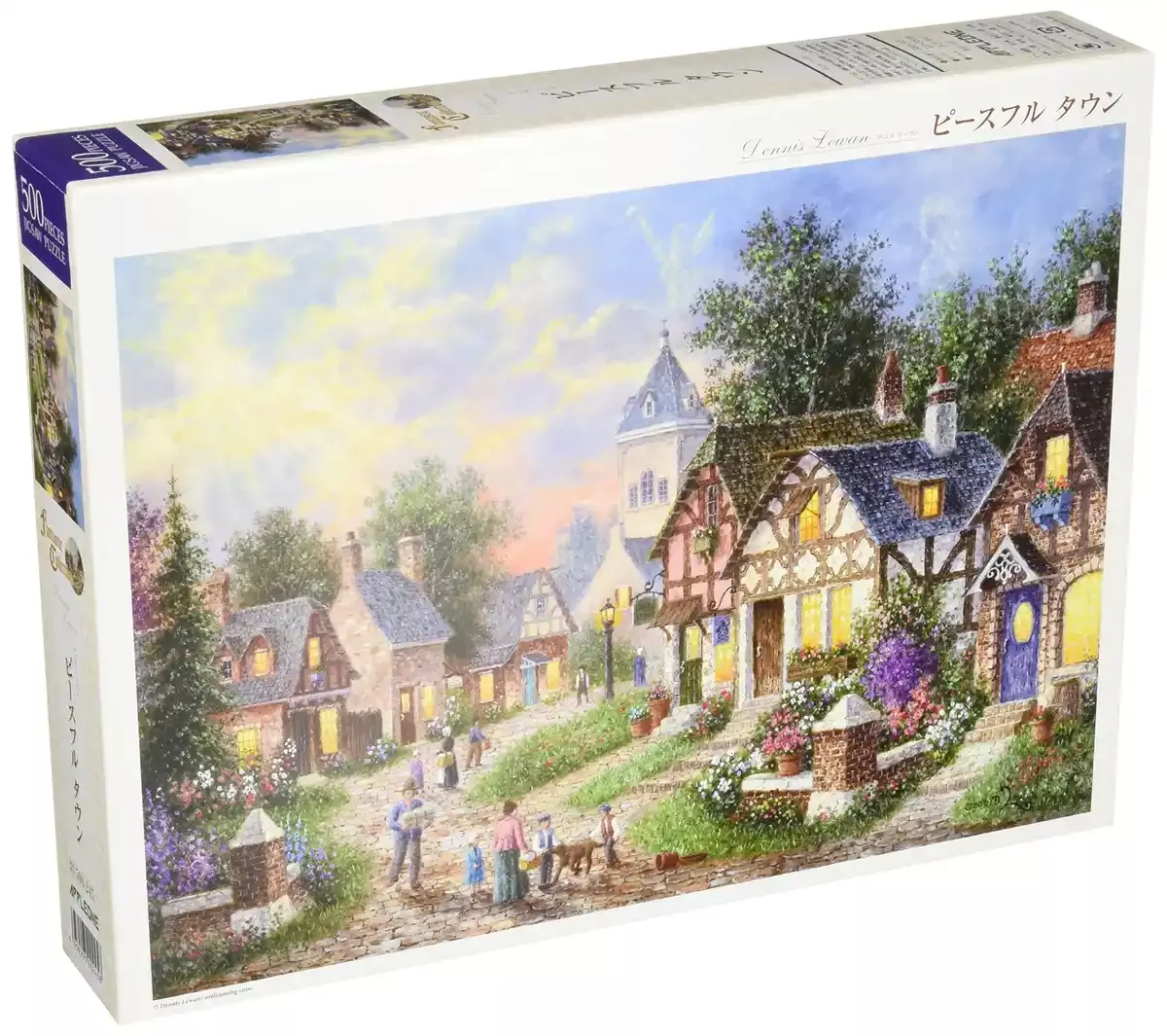 APPLEONE Jigsaw Puzzle 500-245 Dennis Lewan Peaceful Town 500 Pieces