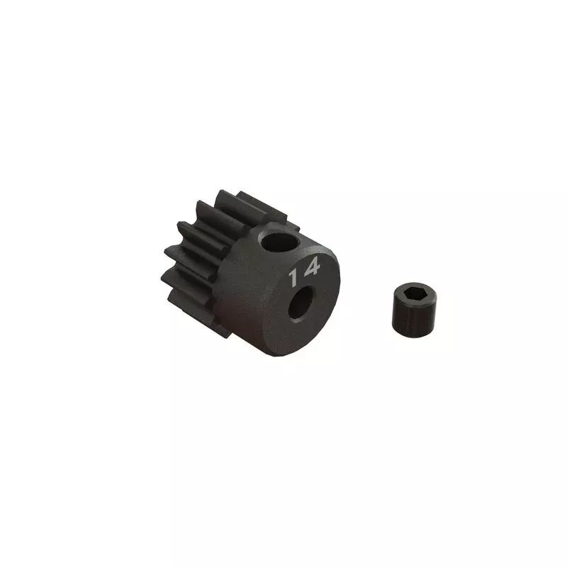 ARRMA ARA311076 14T 0.8Mod 1/8th Bore CNC Steel Pinion Gear