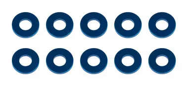 Associated 31388 Aluminum Washers - 7.8x3.5x1.0mm - Blue