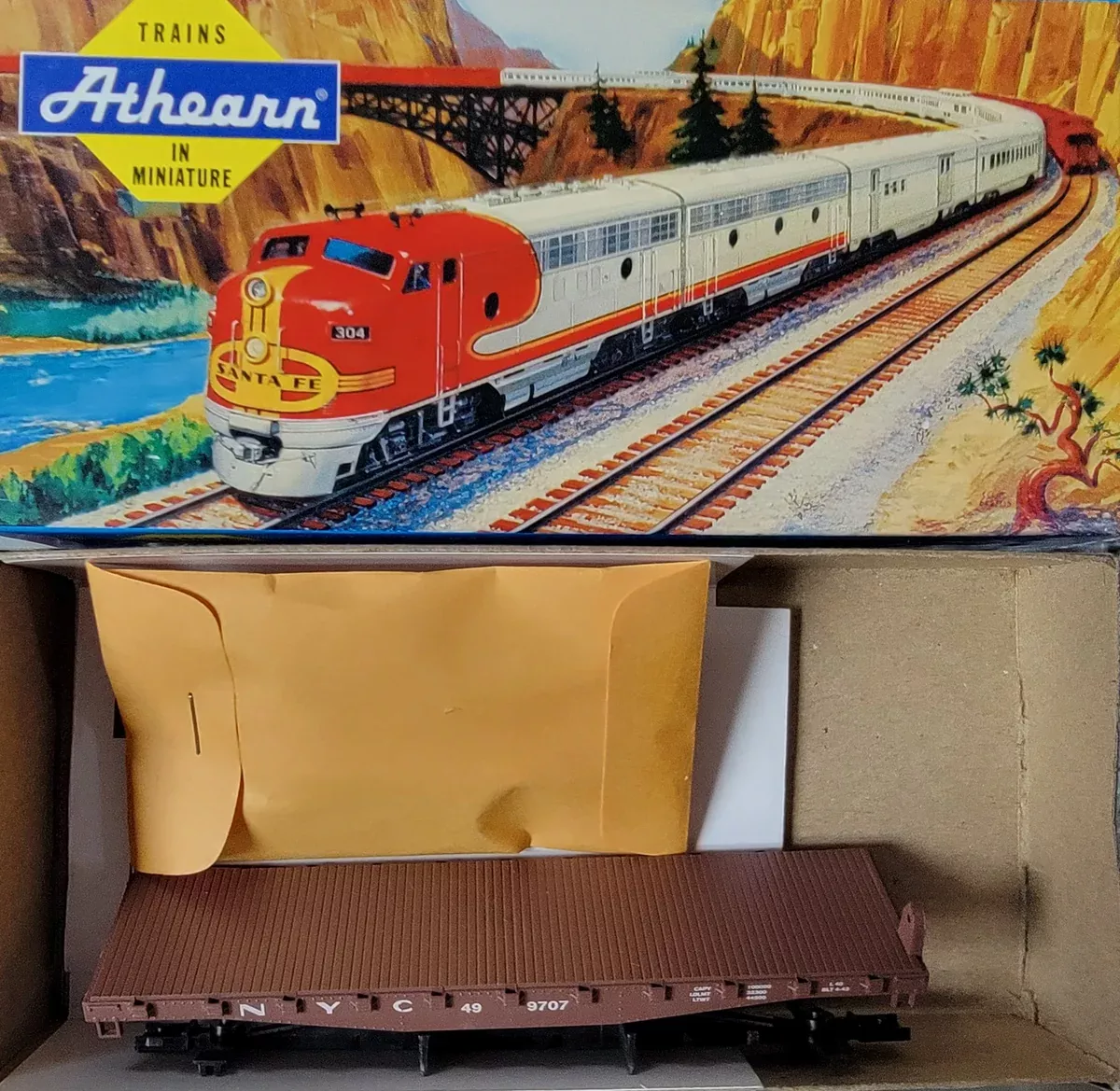 Athearn 1352 HO Scale 40' Flat Car (Blue Box Kit) New York Central NYC 499707