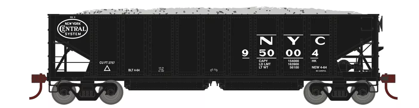 Athearn 7642 HO Scale 40' Ballast Hopper New York Central NYC 950004
