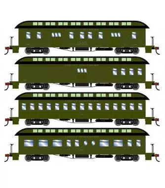 Athearn 84857 HO Scale Overland Passenger Car Great Northern GN