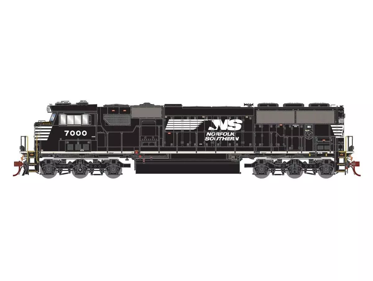 Athearn G65195 HO Scale SD60E Norfolk Southern NS 7000 DC