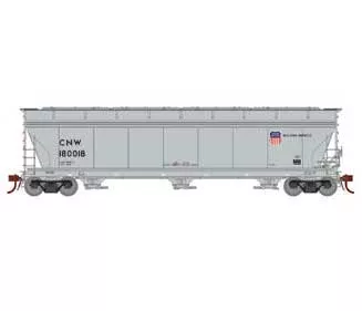 Athearn Genesis G15434 HO Scale ACF 4600 3 Bay Covered Hopper UP/C&NW 180018
