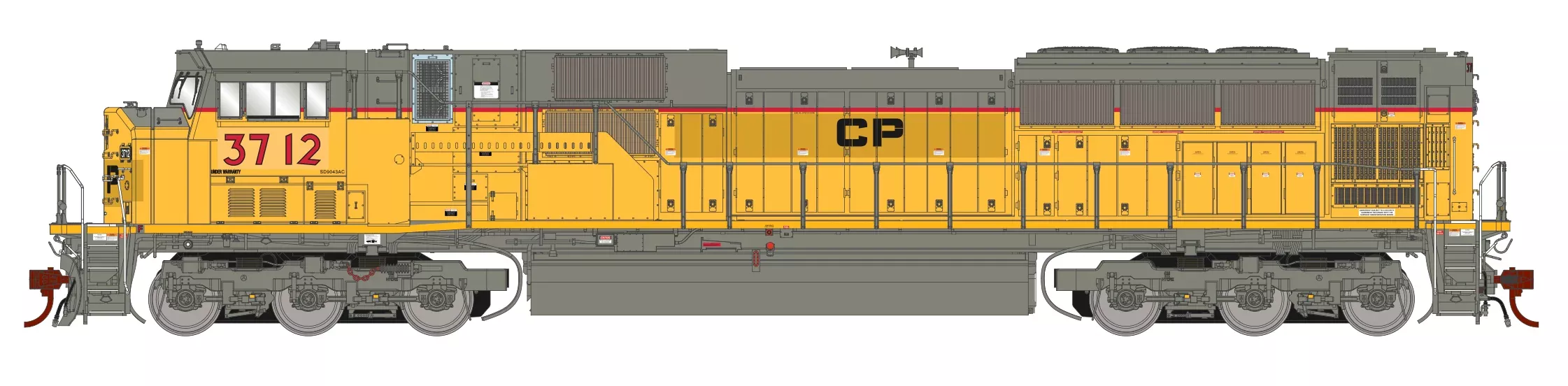 Athearn Genesis G27381 HO Scale EMD SD90MAC "ex-UP" Canadian Pacific CP 3712 DCC Sound