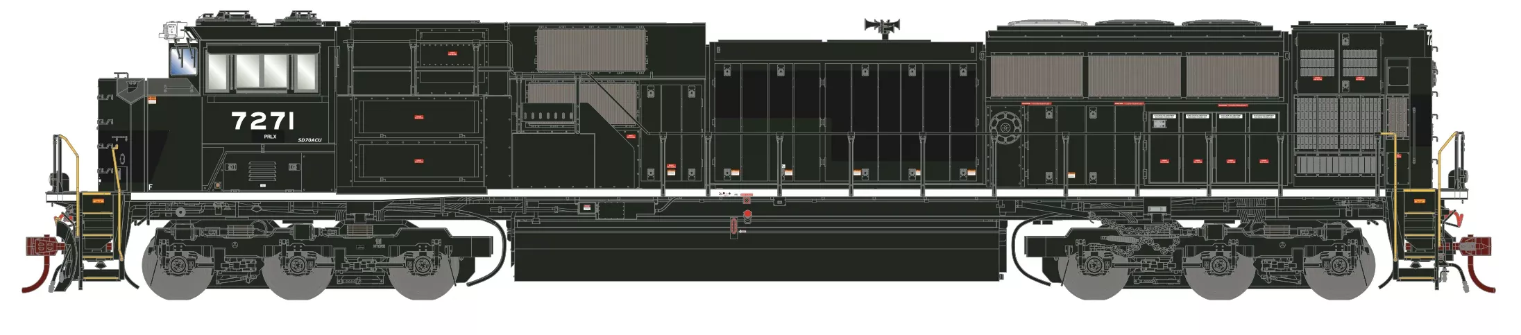 Athearn Genesis G75858 HO Scale SD70ACu Progress Rail PRLX 7330 DCC Sound