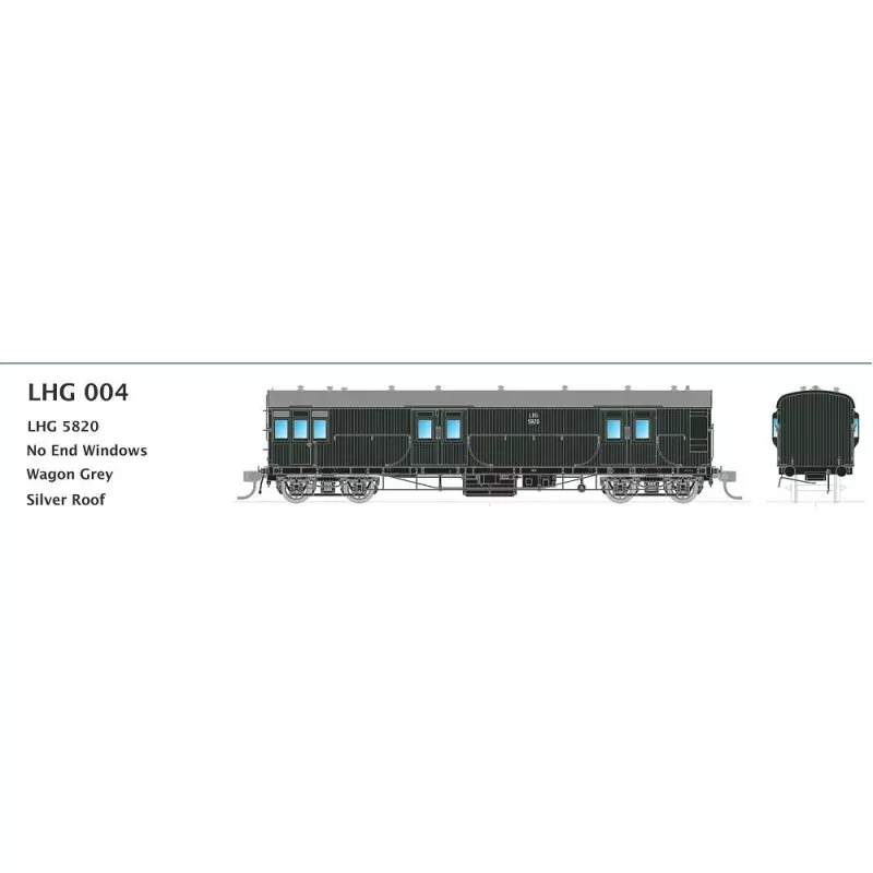 AUSTRAINS NEO - LHG 5820 No End Windows Wagon Grey