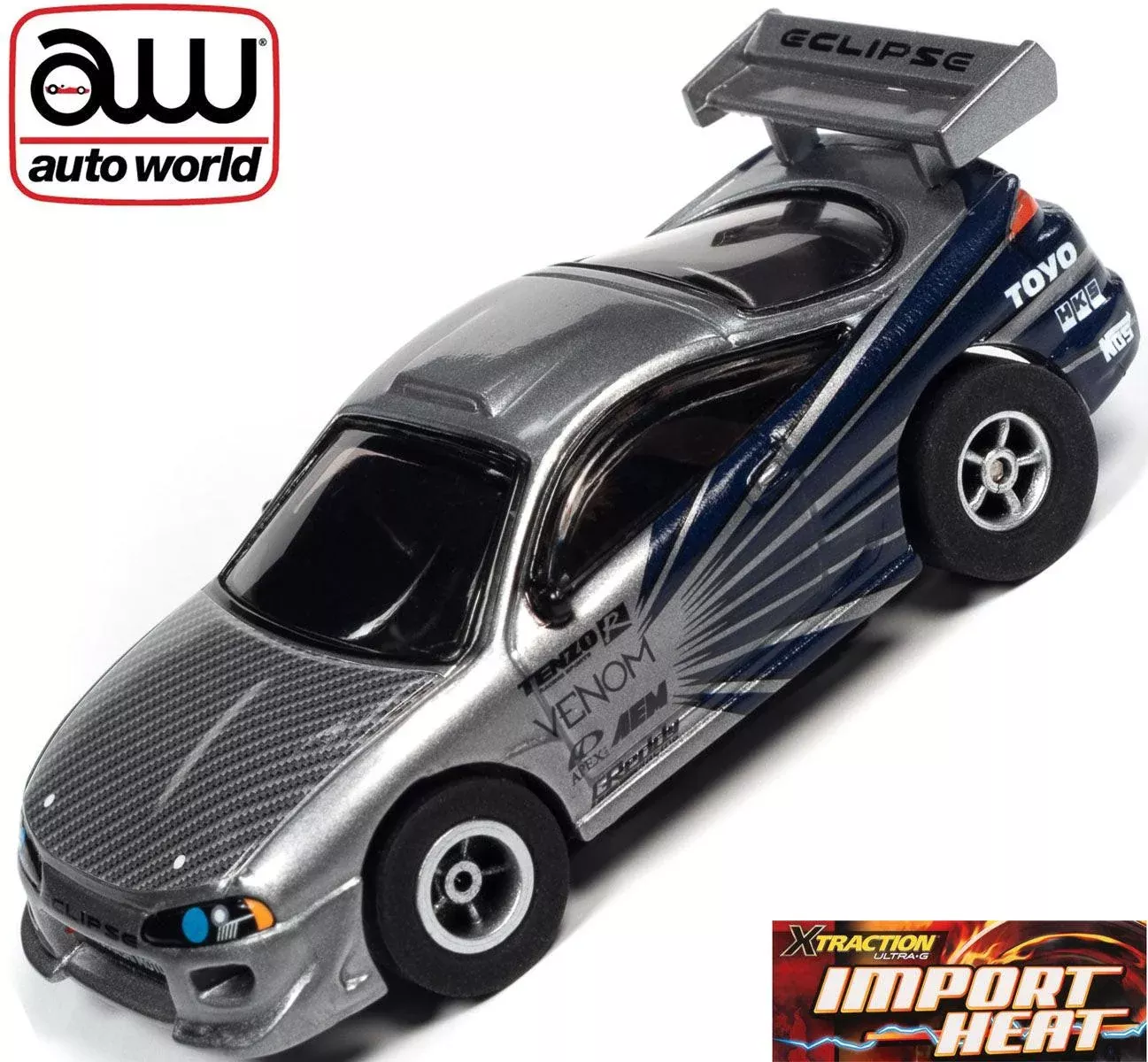 Auto World Mitsubishi Eclipse Xtraction Import Heat for AFX HO Scale Slot Car SC378