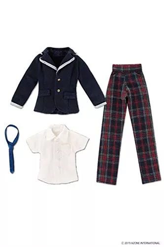 AZONE Pic292-Nvw 1/12 Picco Neemo Boys School Set 3 Navy & White