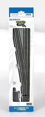 Bachmann 44135 HO Scale E-Z Track Command #6 Left Hand Turnout with DCC