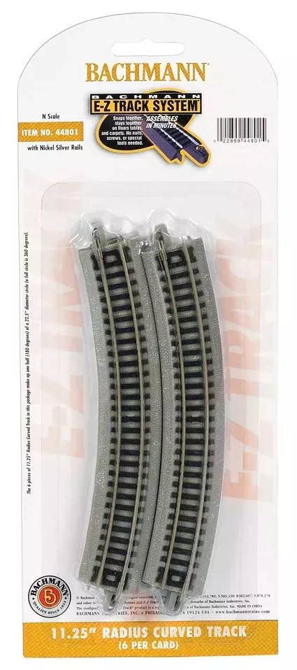 Bachmann 44801 N Scale E-Z Track 11-1/4″ Radius Curve