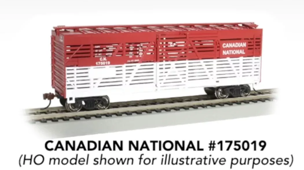Bachmann 71564 N Scale 40' Stock Car Canadian National CN 175019