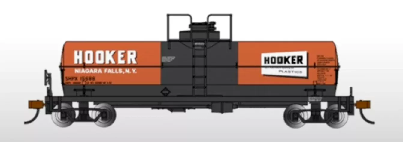 Bachmann 75803 HO Scale Chemical Tank Car Hooker Chemicals "Niagra Falls NY" SHPX15686