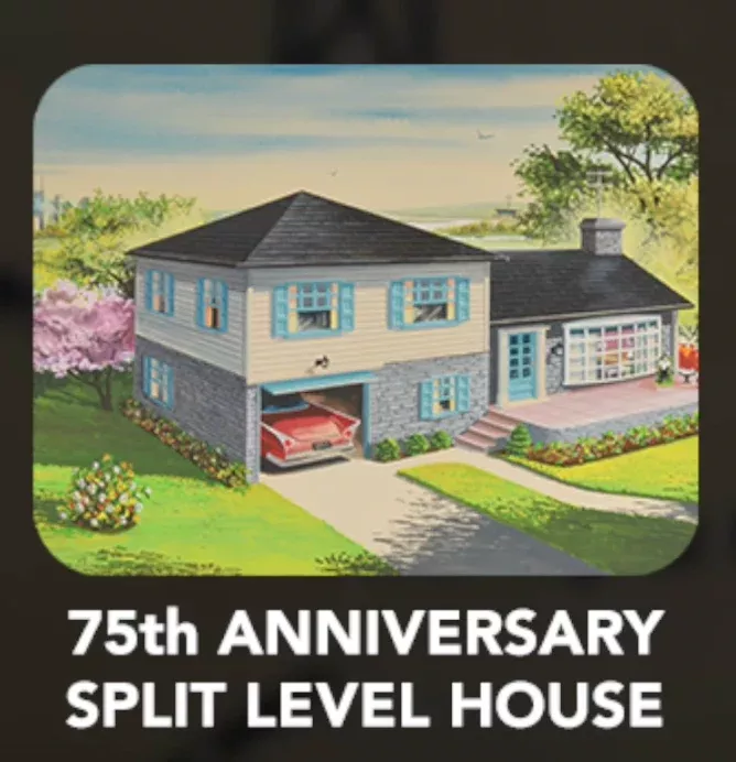 Bachmann Plasticville 45633 O Gauge 75th Anniversary Split Level House Kit