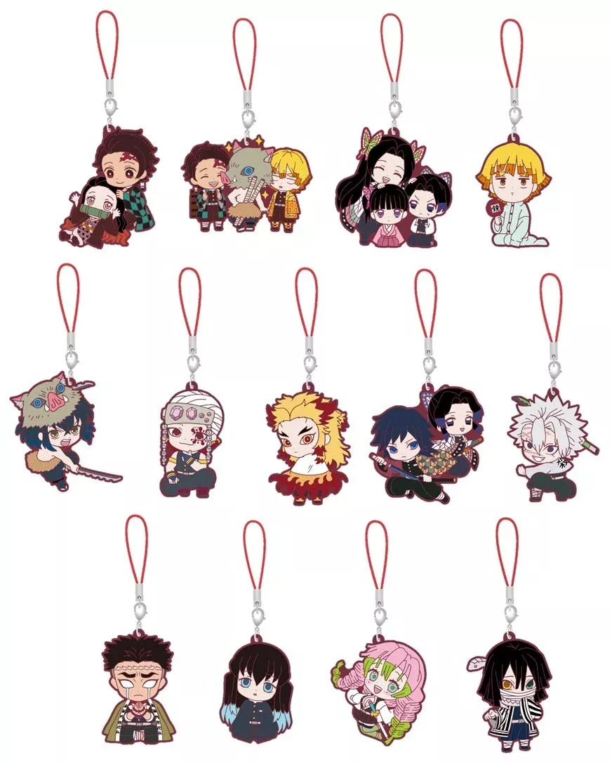 BANDAI CANDY Demon Slayer: Kimetsu No Yaiba Metsu! Capsule Rubber Mascot 5 18Pack Box