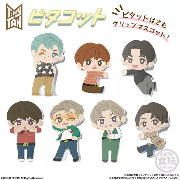 Bandai Pitacot Tinytan All 14 Type Set Japanese Completed Figure Set Anime Decoration