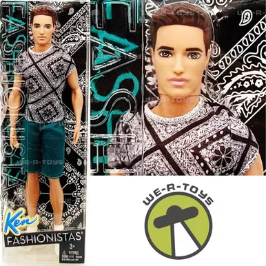Barbie Fashionistas Ken Doll Green Shorts 2014 Mattel #CFG20 NEW