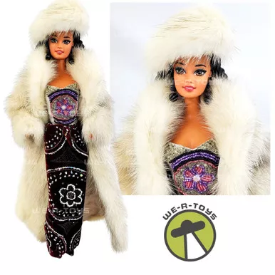 Barbie OOAK One of a Kind Bruce A Nygren Custom Doll Fashion Fur Coat & Hat USED