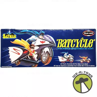 Batcycle With Robin Detachable Go Kart Polar Lights Kit All Plastic Assembly Kit