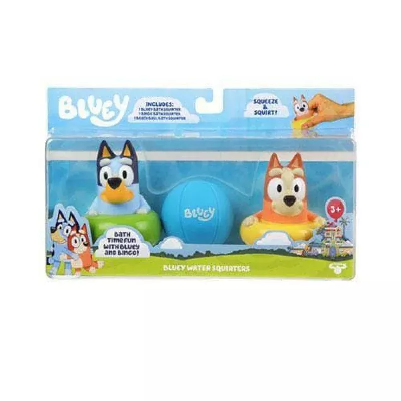 Bath Time Fun with Bluey & Bingo - Bluey Bath Squirters 3 Pack