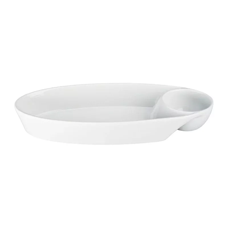 BIA White Oval Chip N Dip 10.5in