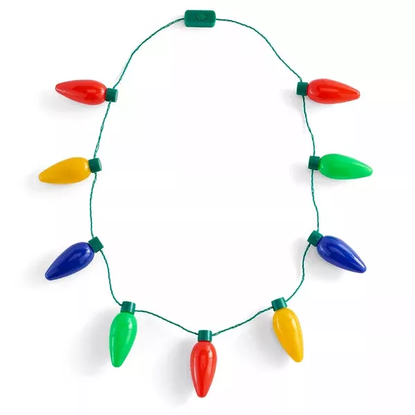 Bioworld Christmas Holiday Lights Light-Up Necklace