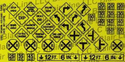 Blair Line 7 N Scale Highway Signs Warning Signs #3