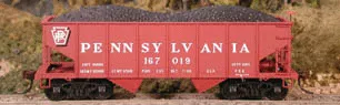 Bowser 56820 HO Scale GLa 2 Bay Open Hopper Kit Pennsylvania "Shadow Keystone" PRR 167856