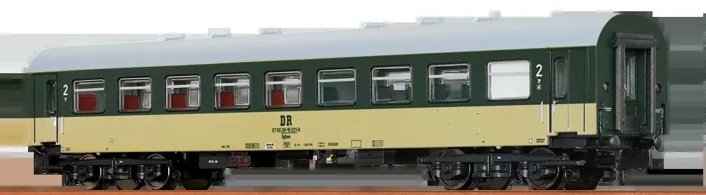 Brawa 45364 HO Scale Bghwe 2nd Class Passenger Car Deutsche Reichsbahn DR 28-15 021-8